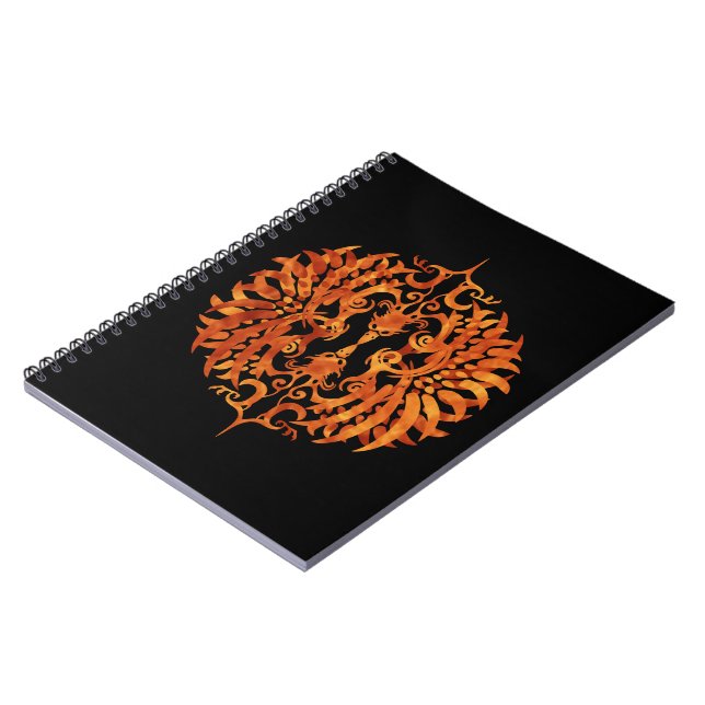 Cuaderno Phoenix tribal llameante (Lado Izquierdo)
