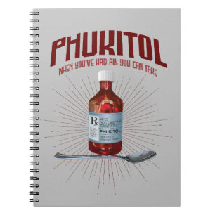 Cuaderno Phukitol - medicina de frustración divertida