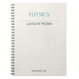Cuaderno Physics Notebook – Minimal Academic Edition