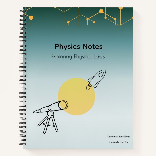 Cuaderno Physics Notes Notebook (Anverso)