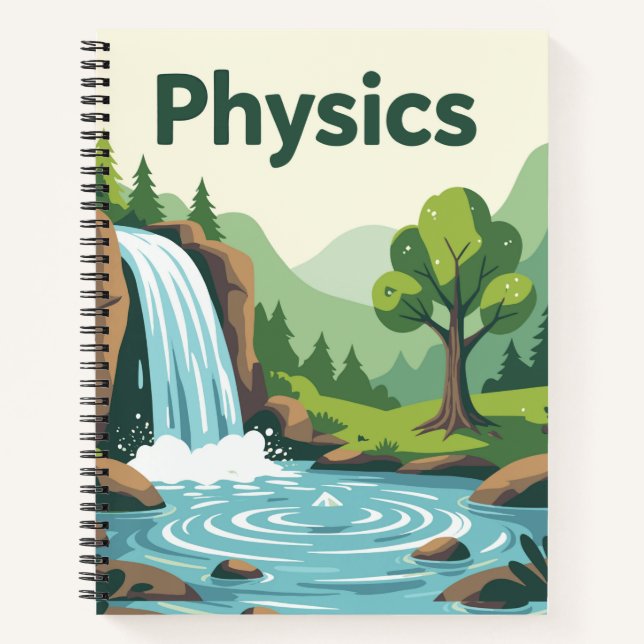 Cuaderno Physics Waterfall Nature Study Notebook | Science  (Anverso)
