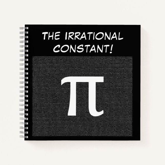 Cuaderno Pi - El Personalizado constante matemático irracio (Anverso)
