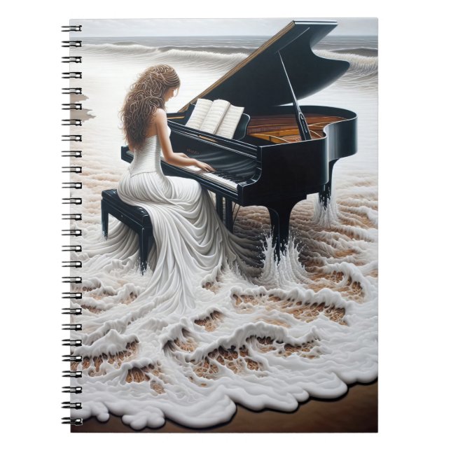 Cuaderno Pianista En Surf Espumoso (Frente)