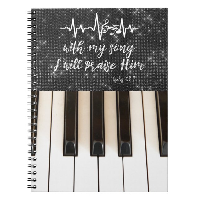 Cuaderno PIano con Salmos Escritura (Frente)