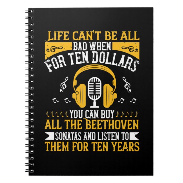 Cuaderno Piano - La vida no puede ser mala con Beethoven (Frente)