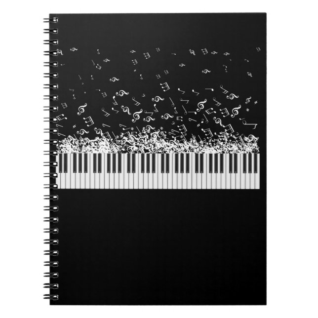 Cuaderno Piano Music Notes Instrucian músico pianista (Frente)