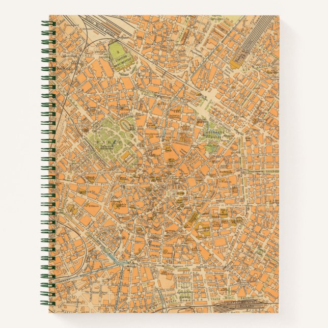 Cuaderno Pianta di Milano - Mapa de Milán, Italia (Anverso)