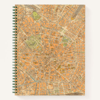 Cuaderno Pianta di Milano - Mapa de Milán, Italia
