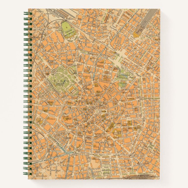 Cuaderno Pianta di Milano - Mapa de Milán, Italia (Anverso)