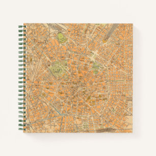 Cuaderno Pianta di Milano - Mapa de Milán, Italia