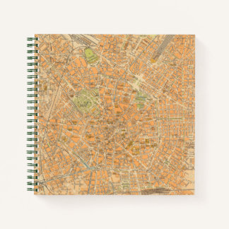 Cuaderno Pianta di Milano - Mapa de Milán, Italia