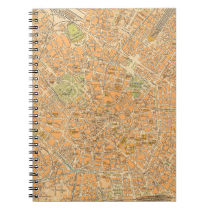 Cuaderno Pianta di Milano - Mapa de Milán, Italia