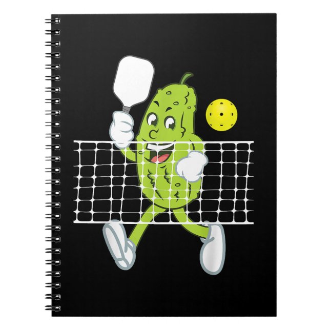 Cuaderno Pickle Jugando Pickleball - Divertido Paddle (Frente)