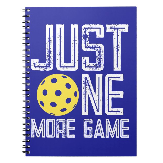 Cuaderno Pickleball Player "Just One More Game" (Frente)