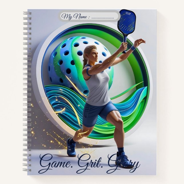 Cuaderno Pickleball Power Smash - Energía en movimiento (Anverso)