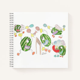 Cuaderno Pickleball Team crazy cartoon group