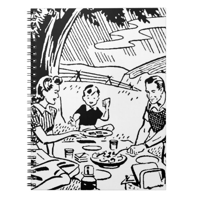 Cuaderno Picnic de la familia Retro (Frente)