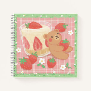 Cuaderno Pícnic de osito de peluche con fresas