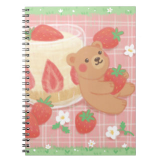 Cuaderno Pícnic de osito de peluche con fresas