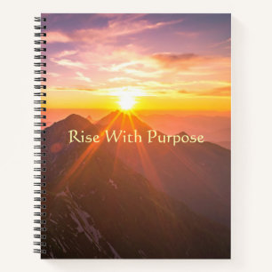 Cuaderno Pico Amanecer Resplandor Dorado Montaña
