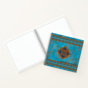 Cuaderno Picos de Montañas del Suroeste Turquesa Personaliz