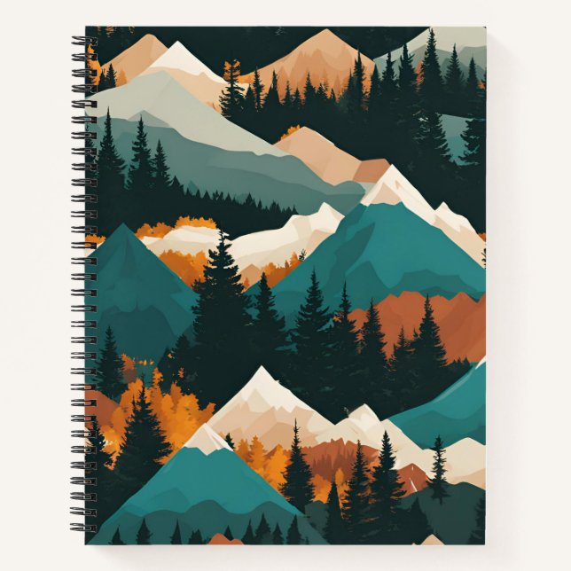 Cuaderno Picos Y Árboles De Montaña (Anverso)