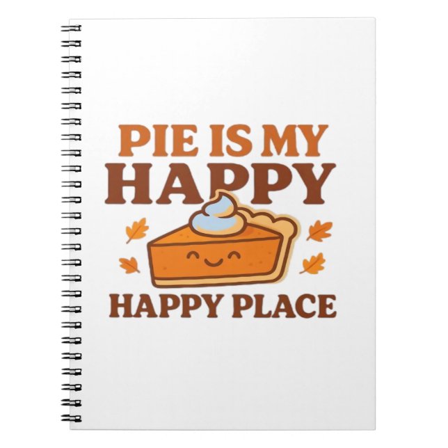 Cuaderno Pie es mi lugar feliz - Calabaza linda Thanksgiv (Frente)