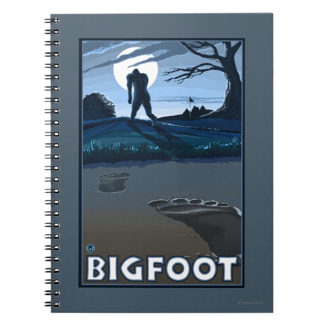 Cuaderno Pie grande caminando por el campo de golf (Frente)