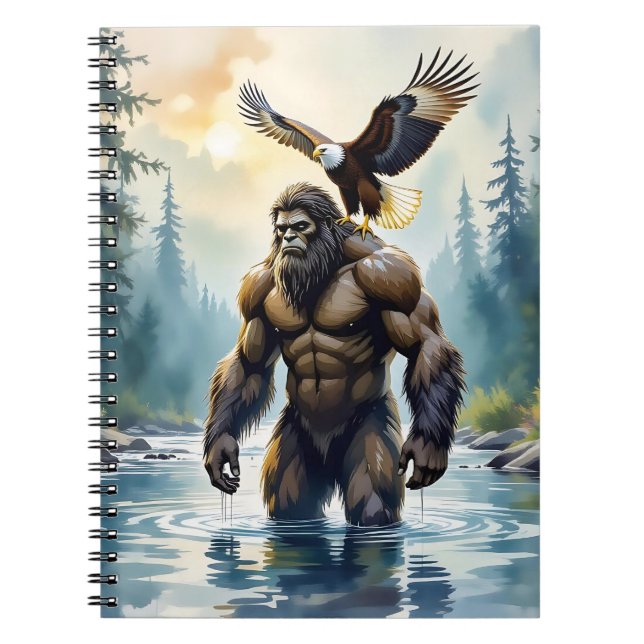 Cuaderno Pie grande con águila en su hombro (Frente)