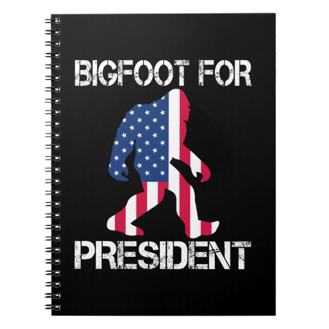 Cuaderno Pie Grande Para El Presidente Funny Bigfoot (Frente)