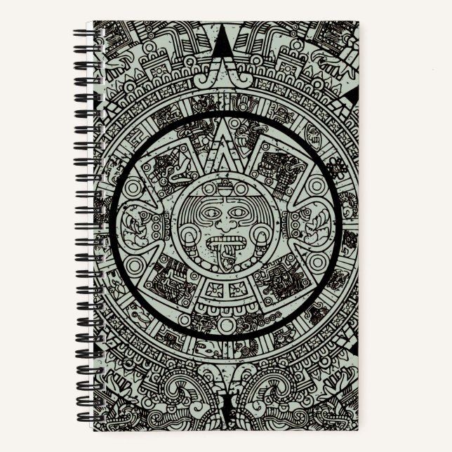 Cuaderno Piedra del Sol Azteca Mexicana Calendario Maya 1 (Anverso)