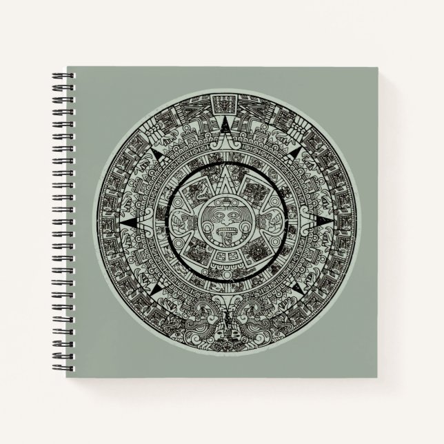Cuaderno Piedra del Sol Azteca Mexicana Calendario Maya 1 (Anverso)
