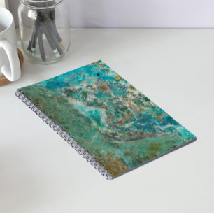 Cuaderno Piedra Mineral Crisocola Azul