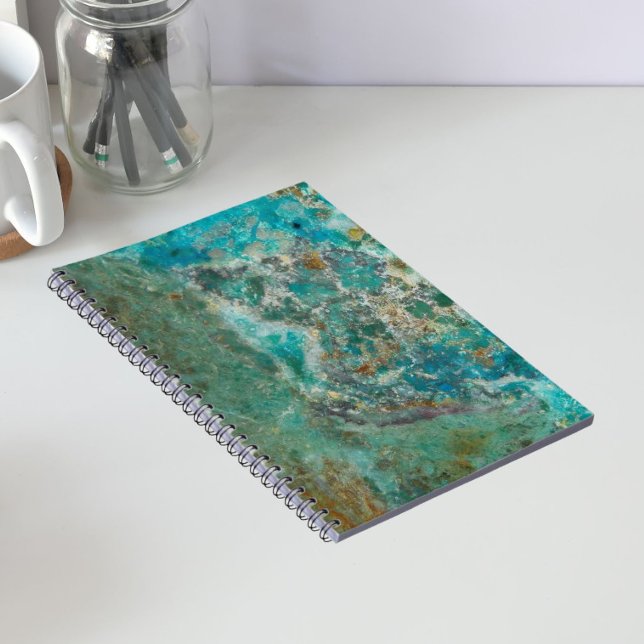 Cuaderno Piedra Mineral Crisocola Azul (In Situ)