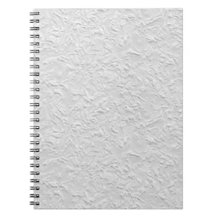 Cuaderno Piedra texturizada blanca, arte abstracto monocrom