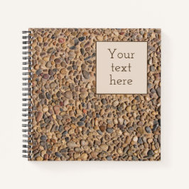 Cuaderno Piedras de guijarros ruidosas foto con texto Perso