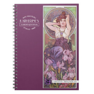 Cuaderno Piedras preciosas de Mucha sobre morado 2