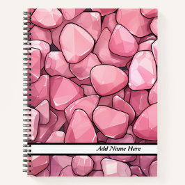 Cuaderno Piedras rosas modernas enmarañadas