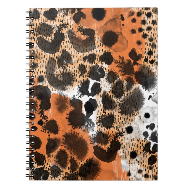 Cuaderno Piel animal: patrón de leopardo creativo. (Frente)
