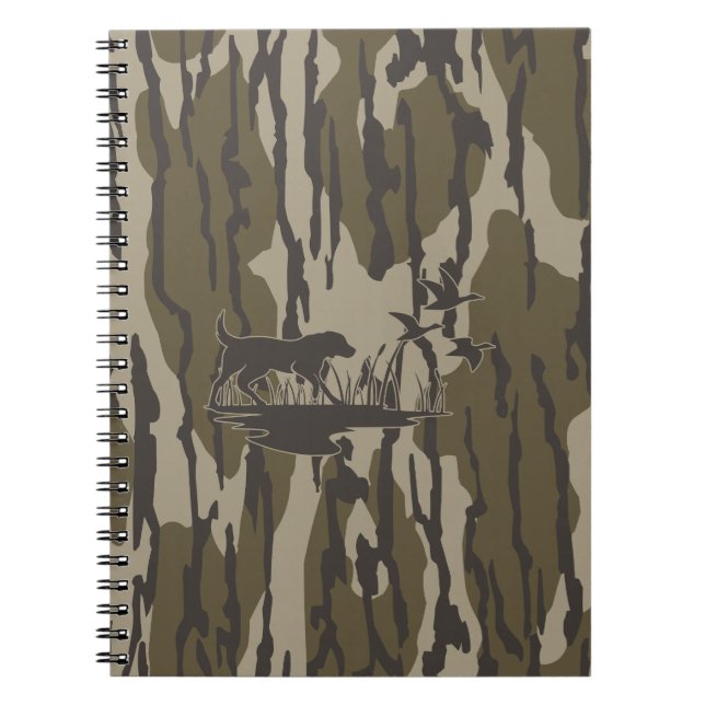 Cuaderno Piel de Camo Bottomland Perro y Patos (Frente)
