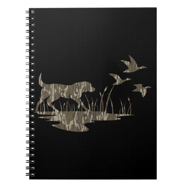 Cuaderno Piel de Camo Bottomland Perro y Patos (Frente)