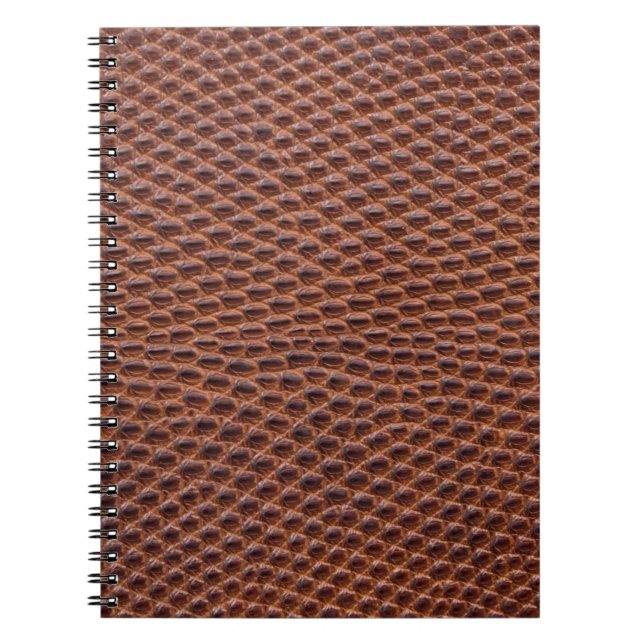 Cuaderno Piel de cocodrilo: Textura de cuero marrón (Frente)