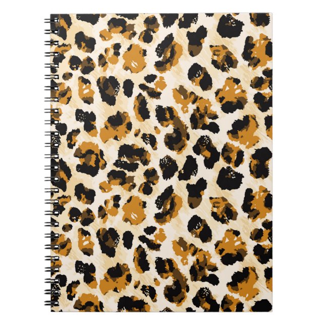Cuaderno Piel de leopardo acuático, gradiente de tintes. (Frente)