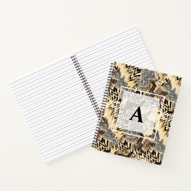 Cuaderno piel de leopardo, serpientes (Interior)