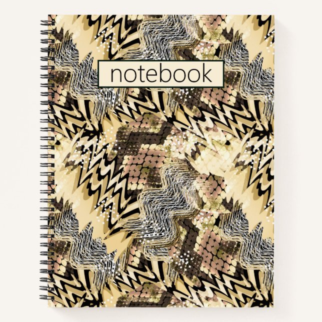 Cuaderno piel de leopardo, serpientes (Anverso)