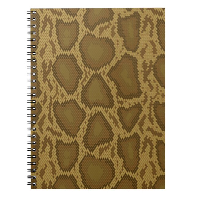 Cuaderno Piel de serpiente, modelo del reptil (Frente)