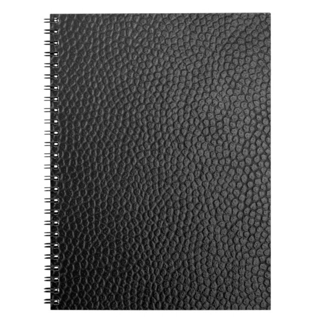Cuaderno Piel de textura de piel negra (Frente)