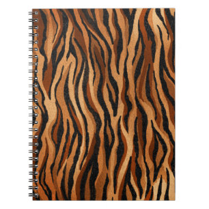 Cuaderno Piel de tigre: patrón sin costuras dibujado a mano