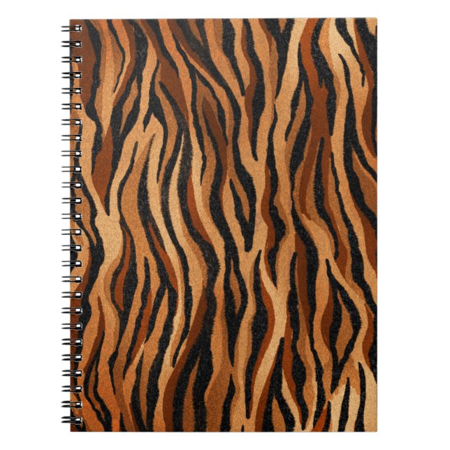 Cuaderno Piel de tigre: patrón sin costuras dibujado a mano (Frente)