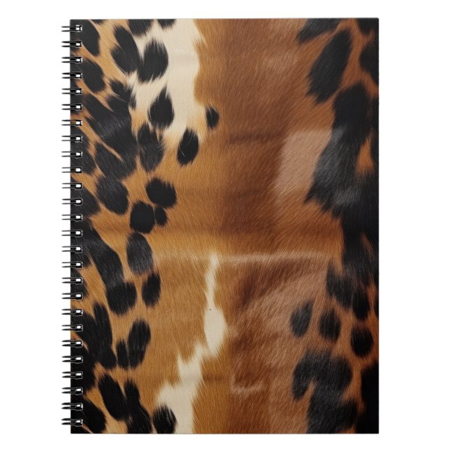 Cuaderno Piel de vaca Black Brown Gold (Frente)
